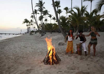 A bonfire at the beach of the Dominican Republic is a long-lasting memory.